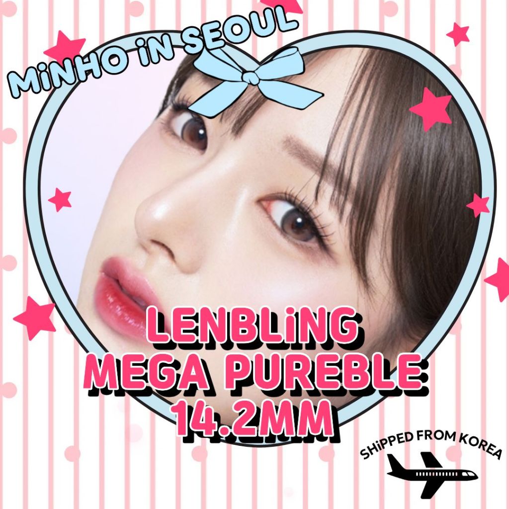LENBLING MEGA PUREBLE คอนแทคเลนส์ 3 สี 1 เดือน| G.DIA 14.3 มม. K-Beauty Sunmuse เลนส์เครื่องสําอาง