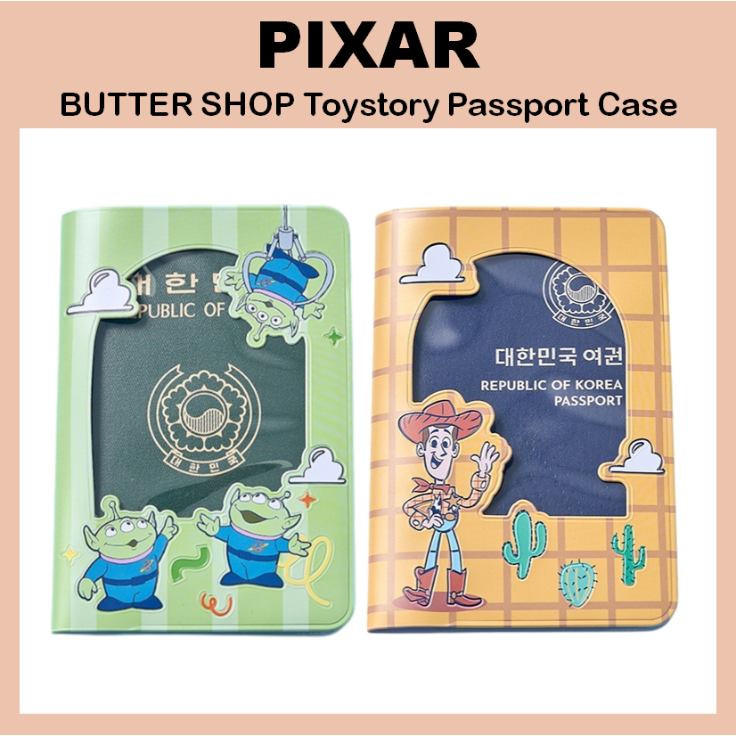 [PIXAR] BUTTER SHOP Toystory Passport Case (Alien / Woody)
