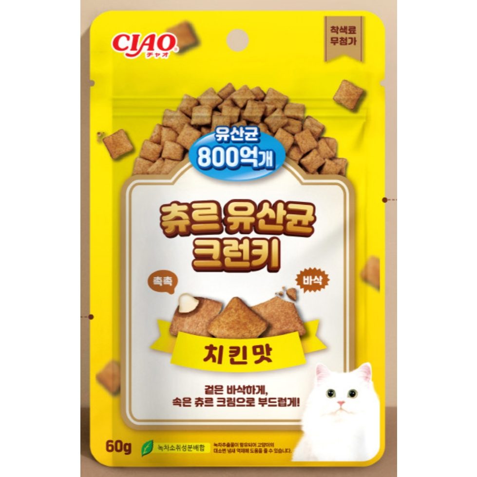 [INABA] Churu Crunchy Cat Snack 60g x 6