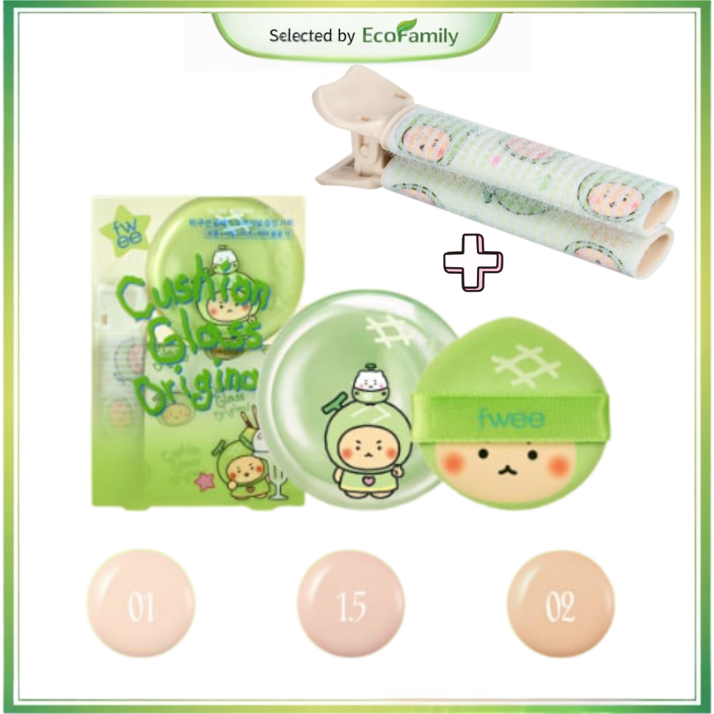 [fwee] Cushion Glass Original 13g + Refill 13g +Hair Volume Pin (3 Shades) mangomee Edition