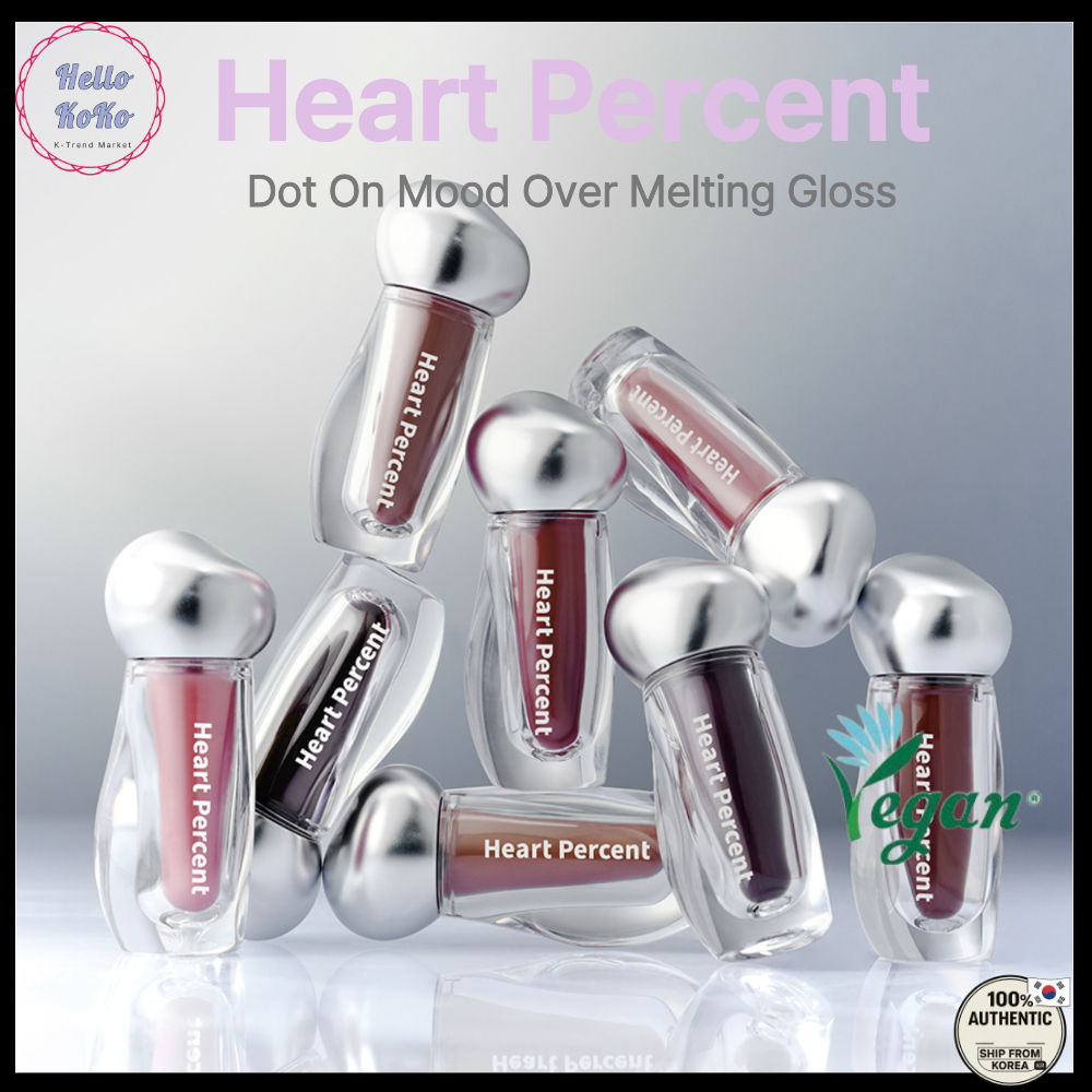 Heart Percent Dot On Mood Over Melting Gloss (8 สี)
