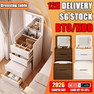 【Next-Day Delivery】Dressing Table Vanity Table Small Apartment Dresser Makeup Table Chest of Drawers Dresser