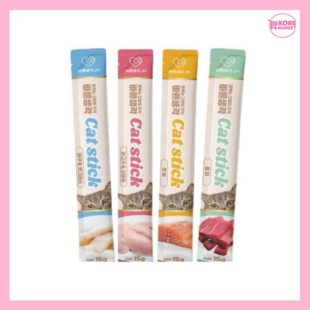 KOREMARKET CAT STICK TREAT15G X 50P ( SALMON / TUNA / COD / ไก่ )