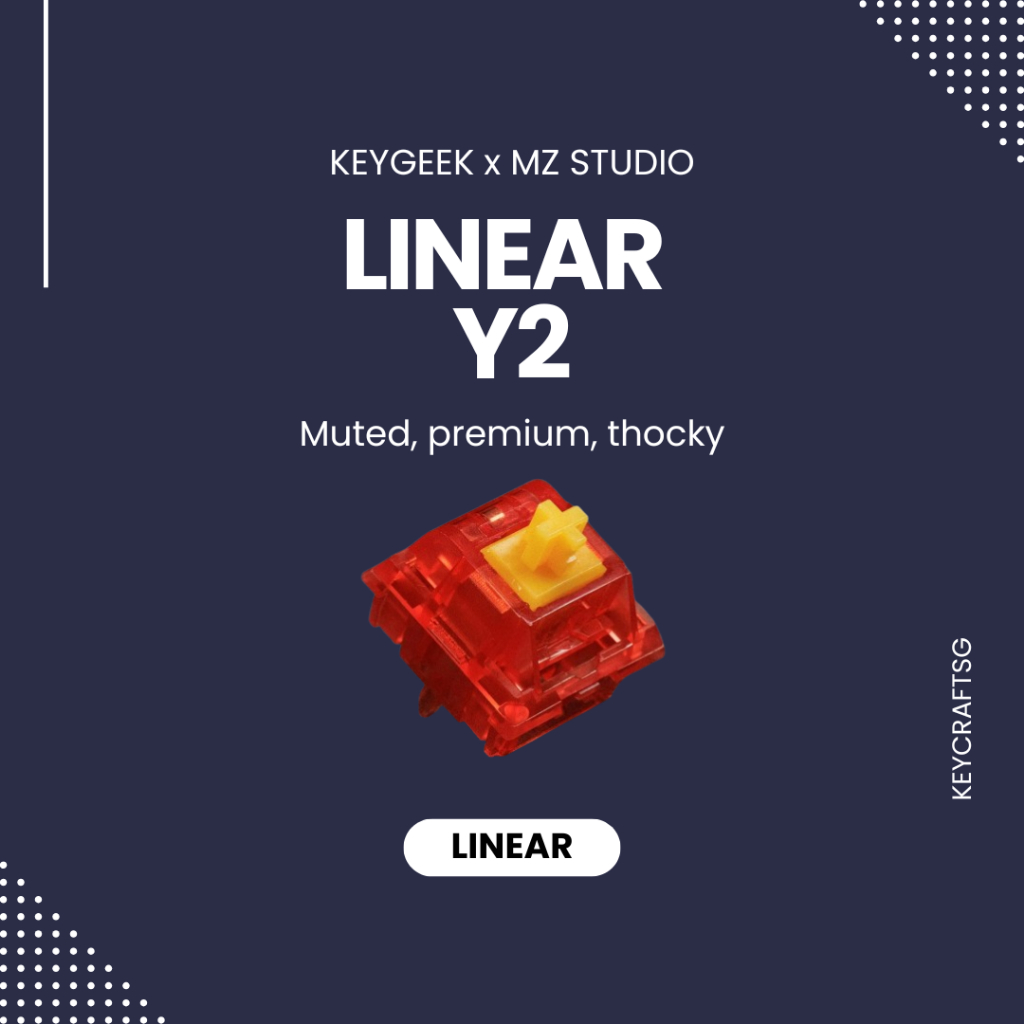 [ชุดละ 10 ชุด] Linear Keygeek x MZ Studio Y2 Premium Linear Switches 5-Pin Factory-lubed