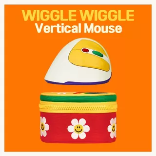 [Wiggle Wiggle] เมาส์แนวตั้ง, ABKO x Wiggle เมาส์แนวตั้งตามหลักสรีรศาสตร์ไร้สายน่ารักพร้อมกระเป๋า – สีงาช้าง, เมาส์ทรงตั้ง ช่วยลดความเมื่อยล้าจากการจับเม้าส์
