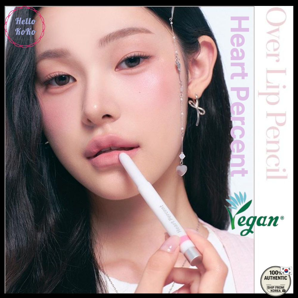 Heart Percent Dote On Mood Lineproof Lip Pencil (10 สี) 0.5g Vegan Long-lasting 12H Smudge-proof Ove