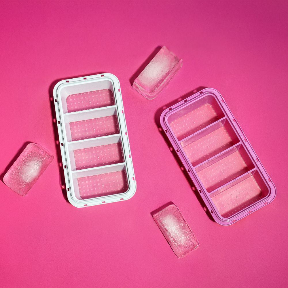 HUOSIMPLE ULTRAPUSH ถาดน้ําแข็งโซโลสําหรับตู้เย็นพร้อมซิลิโคน