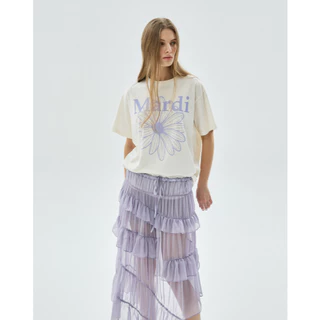 สีใหม่ [ MARDI MERCREDI ] TSHIRT FLOWERMARDI 5COLOR KOREA ของแท้ 100%