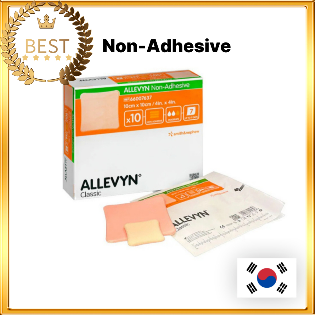 [Smith & Nephew] Allevyn Non-Adhesive Standard Classic Dressing 10x10cm 5x5cm