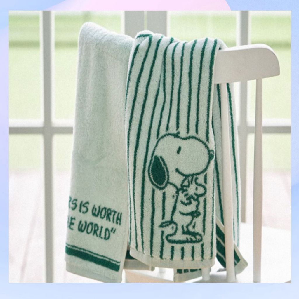 [Peanuts] ชุดผ้าเช็ดตัว Snoopy Evergreen 2P