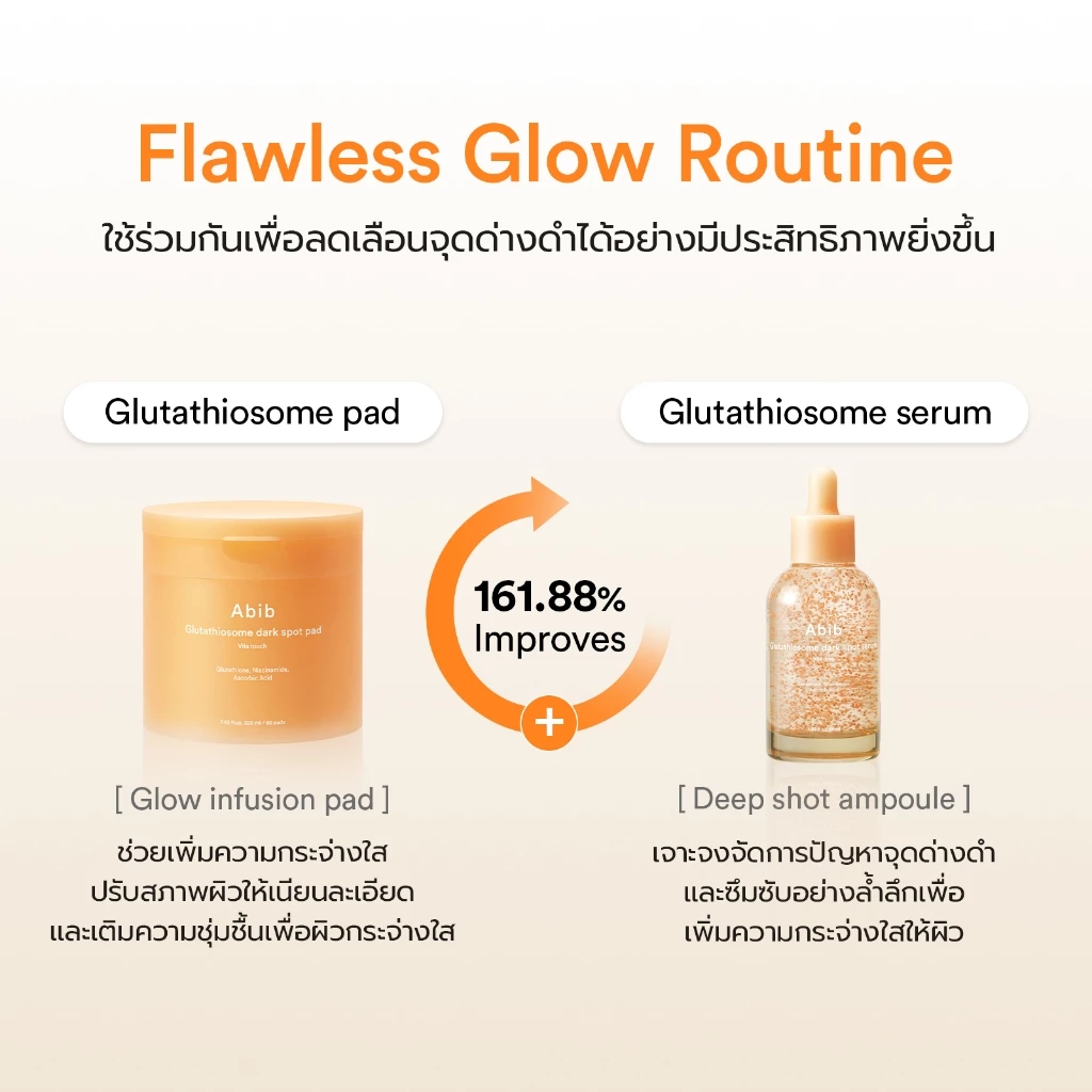 Abib Glutathiosome dark spot serum Vita drop (50ml)เซรั่มกลูต้าธิโอโซน พร้อมแคปซูลวิตามินซี ปรับผิวให้ดูสว่างใส ลดรอยดำ รอยสิว /ลดรอยดำ / ผิวกระจ่างใส / ไวท์เทนนิ่ง thumbnail 10