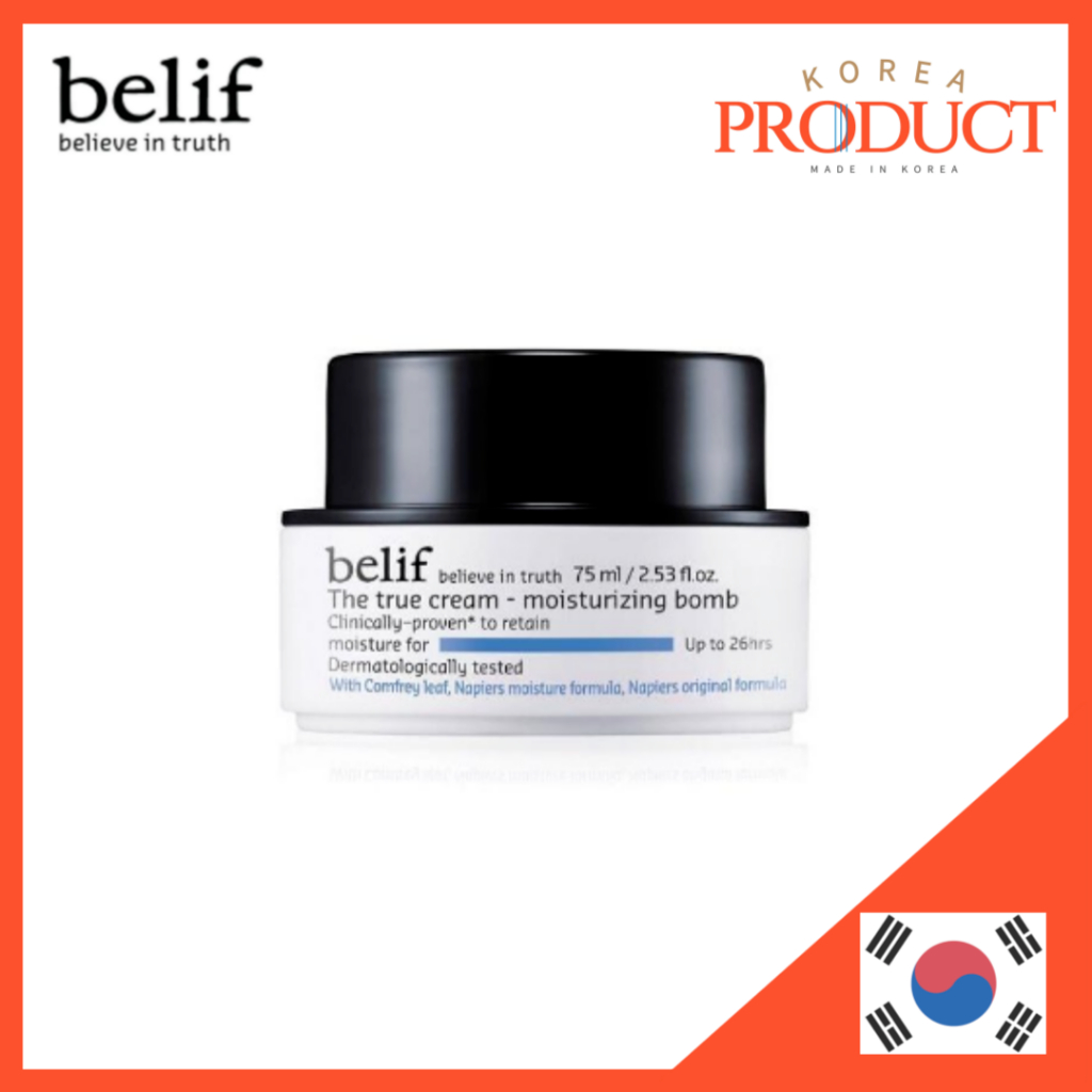 BELIF The True Cream Moisturizing Bomb 75ml 48Hr Lasting Moisturizer สําหรับผิวแห้ง