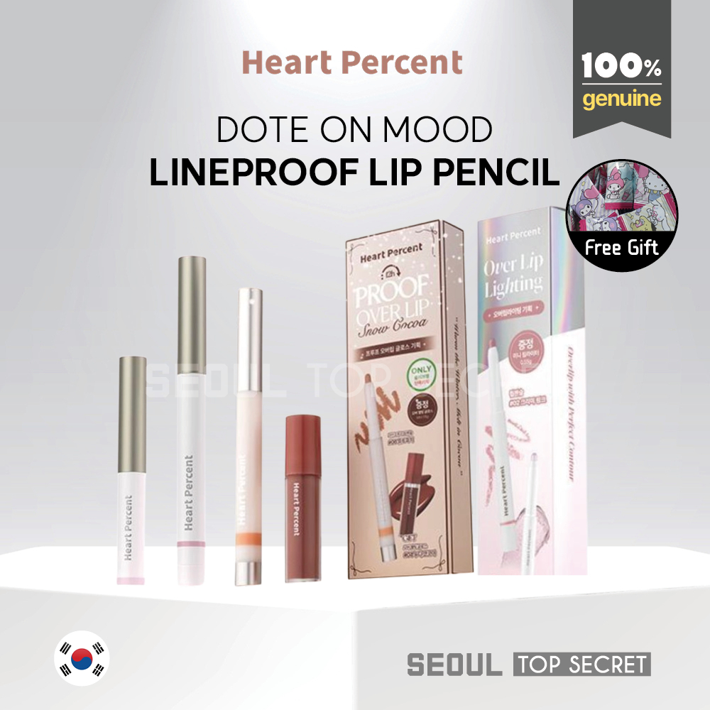 [Heart Percent] Dote On Mood Lip Pencil 0.8g + PinkRing, PeachRing Lip Lighter