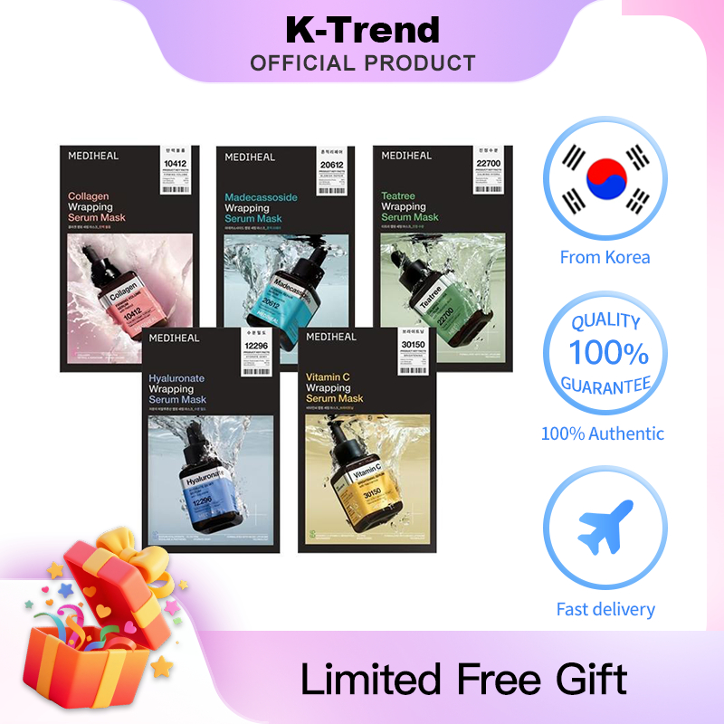 [เกาหลีการจัดส่งสินค้า]MEDIHEAL Wrapping Serum Mask 5/10ea[ไม่มีกล่อง]