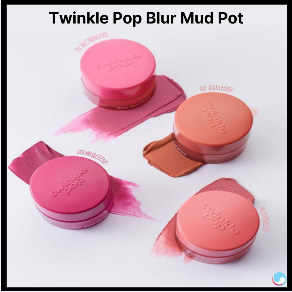 [CLIO] Twinkle Pop Blur Mud Pot Lip & Cheek Tint เกาหลี Velvet Matte Lip Tint Blush ติดทนนาน