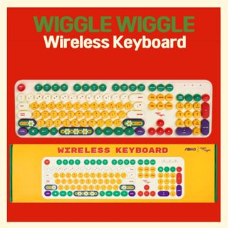 [Wiggle Wiggle] คีย์บอร์ดไร้สาย, คีย์บอร์ดรับสัญญาณ USB, คีย…