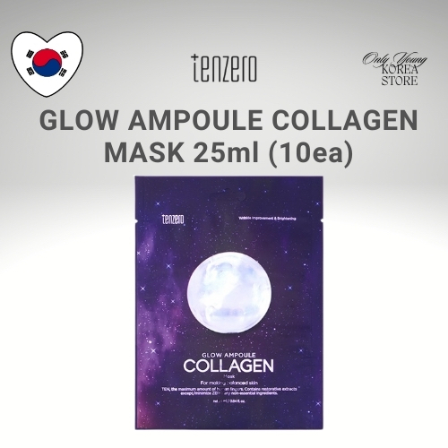 [TENZERO] สกินแคร์ GLOW AMPOULE COLLAGEN MASK 25ml(10ea)