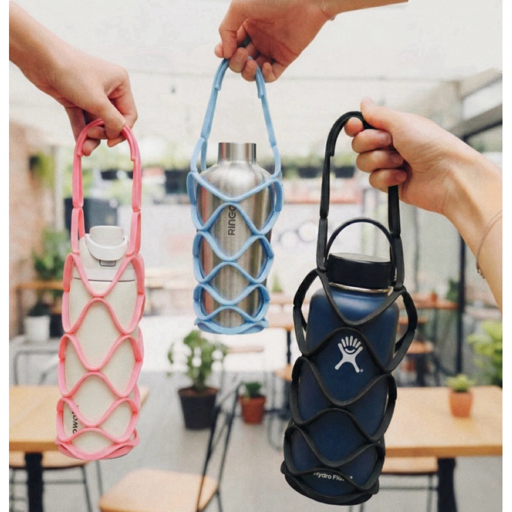 ที่วางปลอกขวดซิลิโคนและที่รองแก้ว 2 in 1 Usage สําหรับ Owala, HydroFlak, Chako Lab, Oasis, Montigo ท