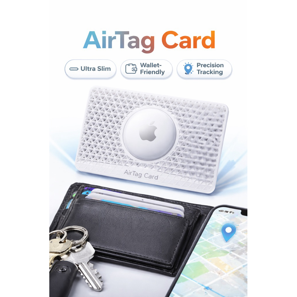 AirTag Card Holder Wallet Turn AirTag เข้าสู่ Card Slim Wallet AirTag Card เข้ากันได้กับ Apple AirTa