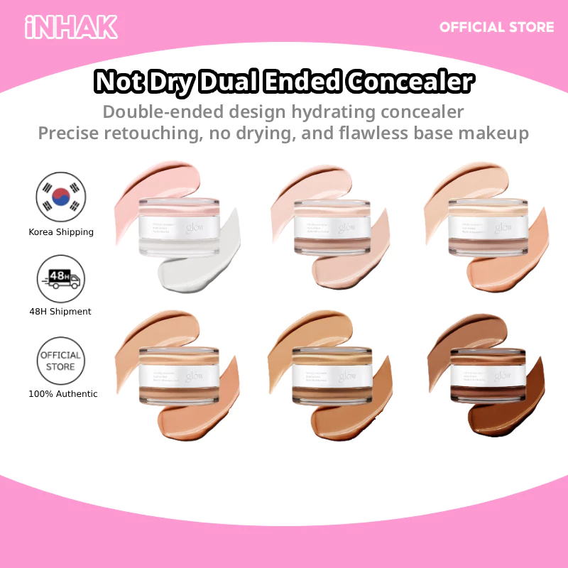 GLOW Not Dry Dual Ended Concealer 10g – ครีมมอยซ์ & แท่งที่แม่นยําสําหรับปกปิดไร้ที่ติ