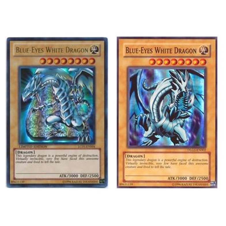 ภาษาอังกฤษ Yugioh Blue-Eyes White Dragon Limited Edition LC01-EN004 UR /DLG1-EN002 SR [ใช้แล้ว]