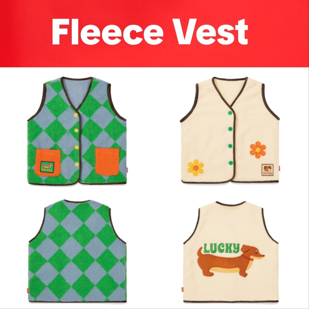 Wiggle Wiggle เสื้อกั๊กผ้าฟลีซ – 2 แบบ