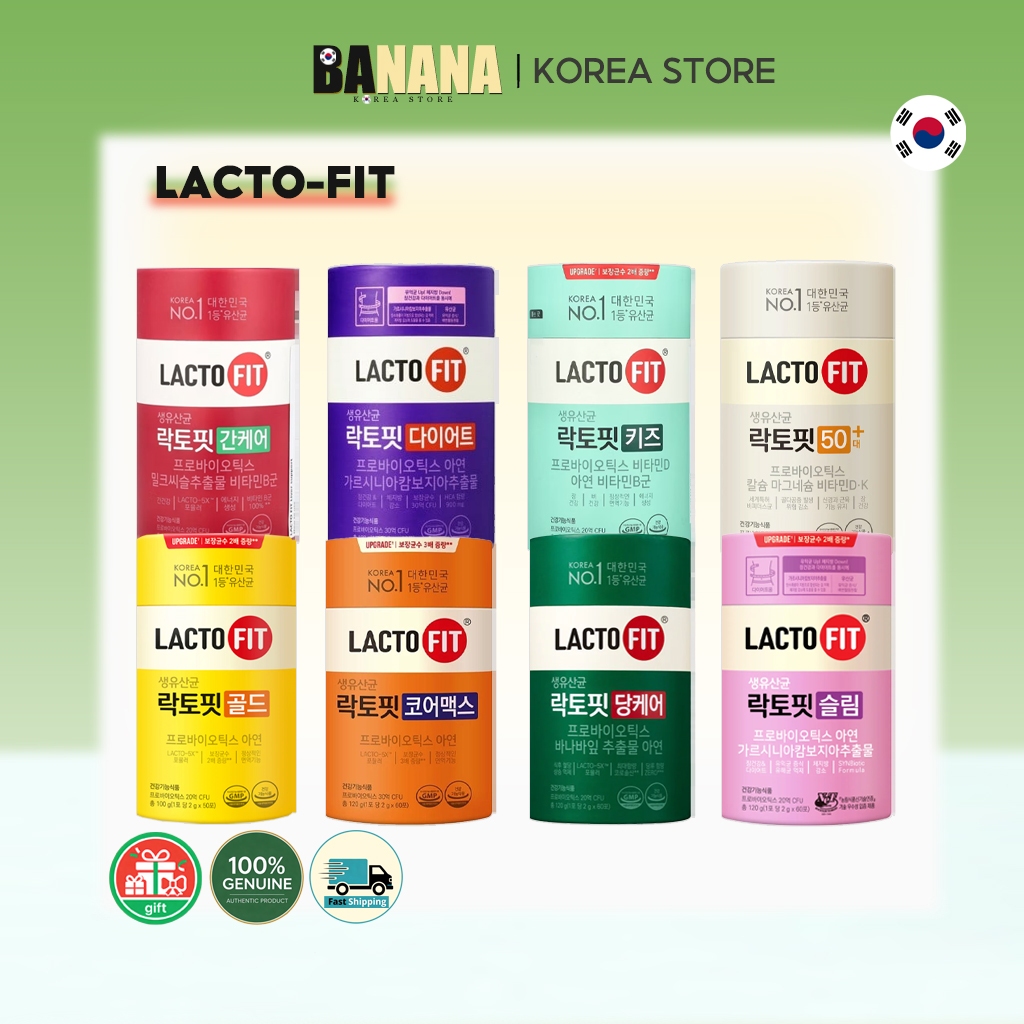 [LACTO-FIT]อัพเกรดเกาหลีการจัดส่งสินค้า Probiotics Gold/Beauty /Slim/Kids/MOMS/Diet/Core max/vegan Healthy