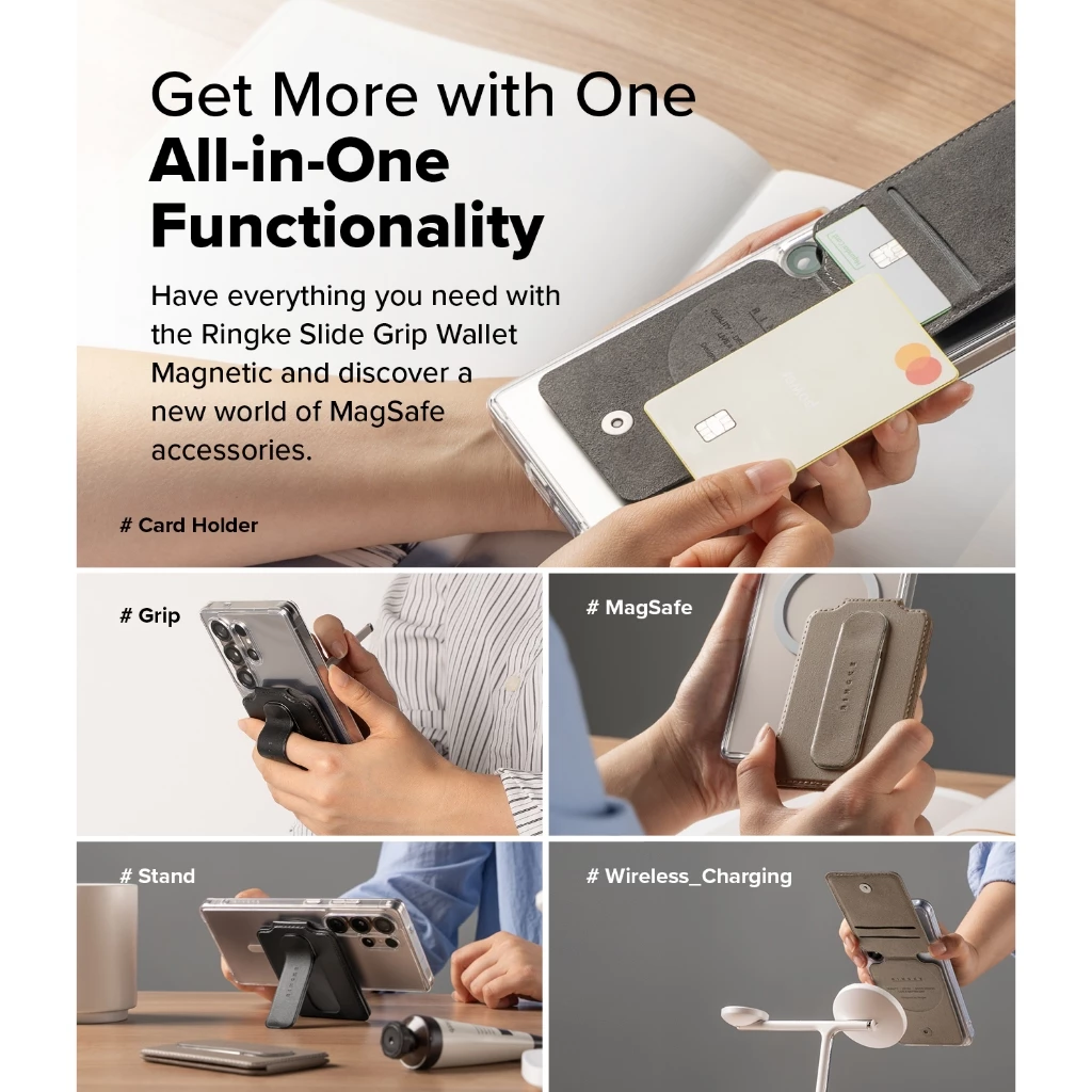 Ringke Slide Grip Wallet Magnetic Edge สำหรับสมาร์ทโฟนและอุปกรณ์เสริมอื่นๆ thumbnail 4