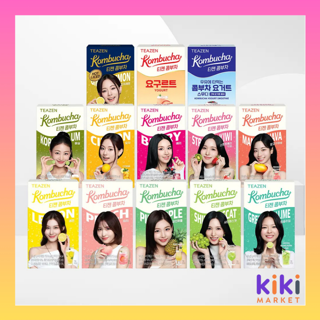 [TEAZEN] คอมบูชาผงชงดื่ม 16 รสชาติ 5 กรัม × 10 ซอง / 30 ซอง เครื่องดื่มชาหมัก – ไม่รวมโฟโต้การ์ด (Photocard)
