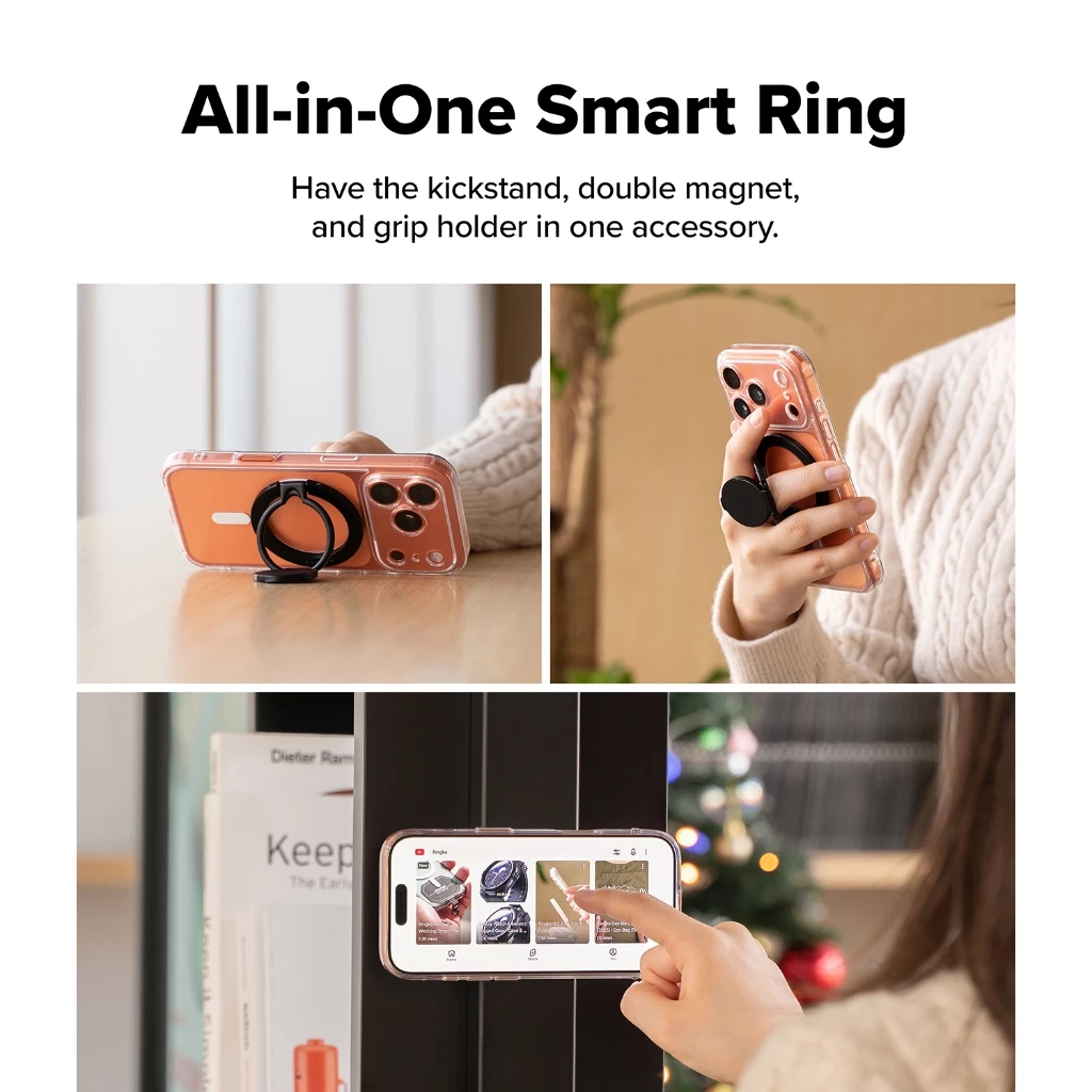 Ringke Dual Magnetic Smart Holder สําหรับสมาร์ทโฟนและอุปกรณ์เสริมต่างๆ อุปกรณ์เสริมที่วางโทรศัพท์แบบแม่เหล็กสองด้าน thumbnail 4