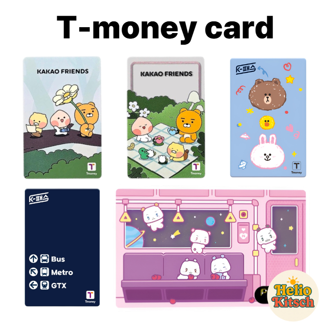 LINE FRIENDS [เกาหลีอย่างเป็นทางการ] บัตรขนส่งมันนี่ | KAKAO FRIENDS + ไลน์เฟรนด์ + PLAVE | แท็กซี่รถบัสรถไฟใต้ดิน | ชาร์จใหม่ได้ | เกาหลี ท่องเที่ยว จําเป็น