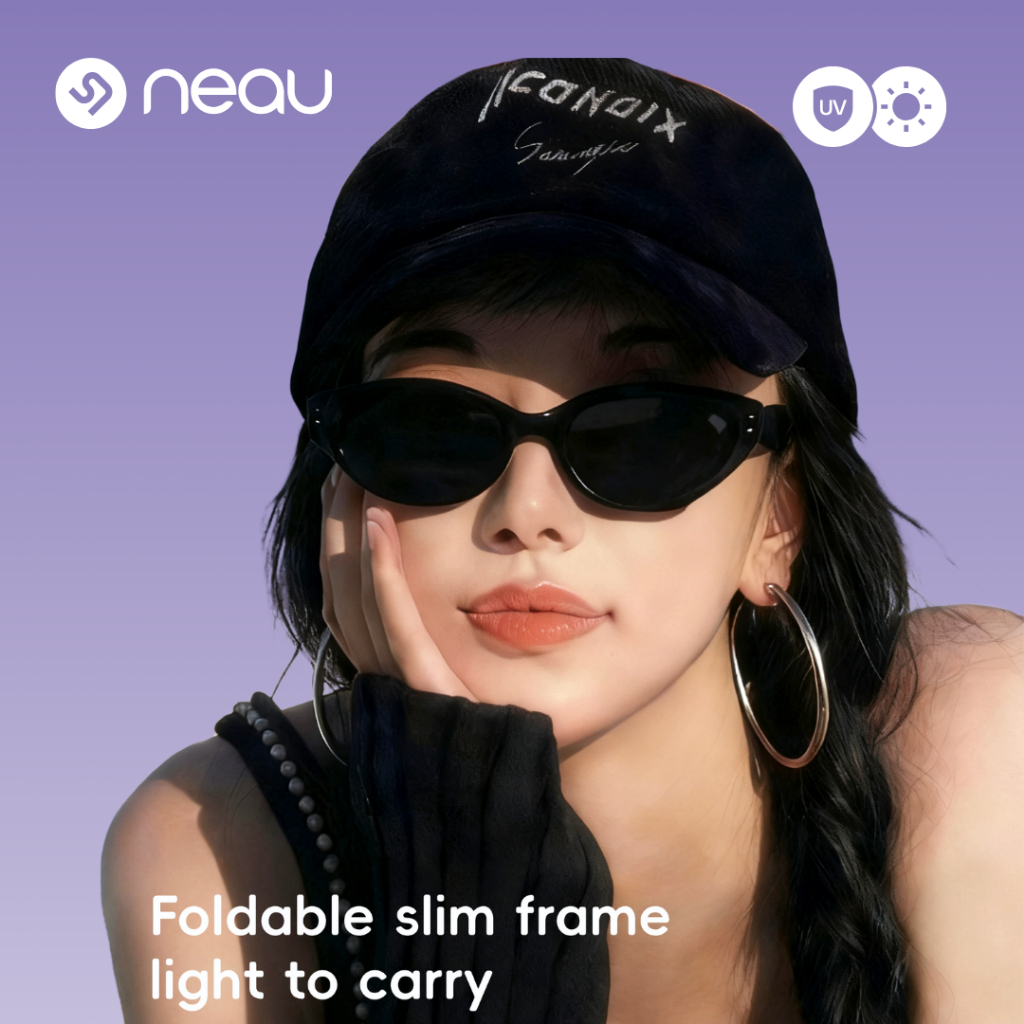 ESSE ACTIVE X NEAU UVFold – แว่นกันแดดป้องกันรังสียูวี CatEye แบบพับได้ UltraLight