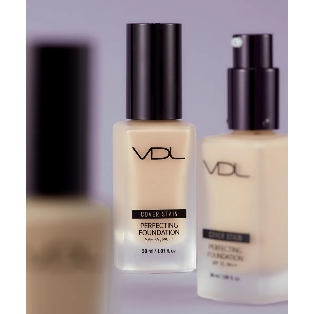 VDL Cover Stain Perfecting Foundation 30ml (ของขวัญ) #InnerGlowFoundation #SeamlessFit #LightYetPerf