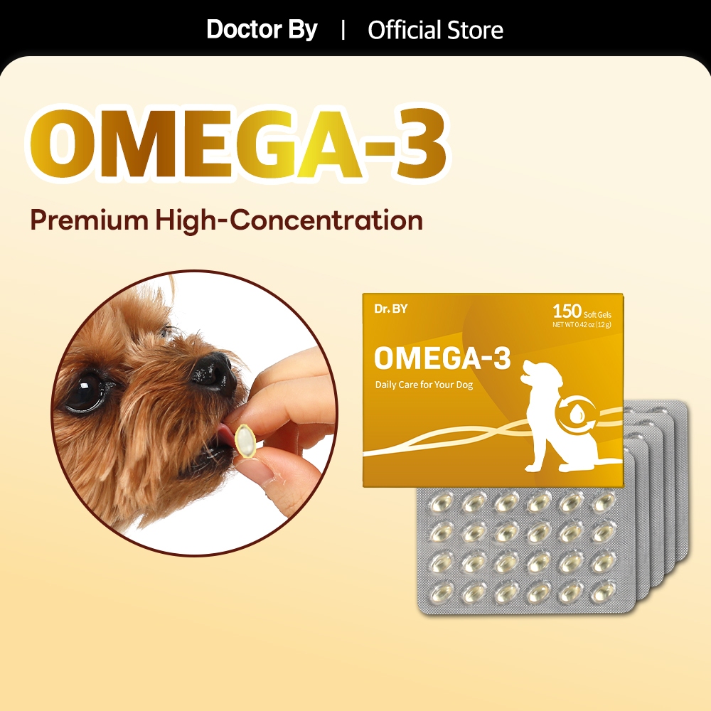 [Doctor By OMEGA-3] Dog Supplment Multe care Skin Heart Joint Brain (150Capsules)