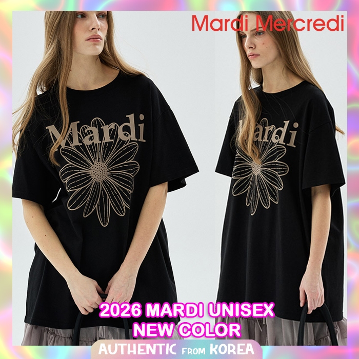 Authentic ของแท้จากเกาหลี | MARDI MECREDI MARDI MERCREDI NEW COLOR Unisex T-shirt FLOWERMARDI (ผู้หญิง/ผู้ชาย ทุกสี)