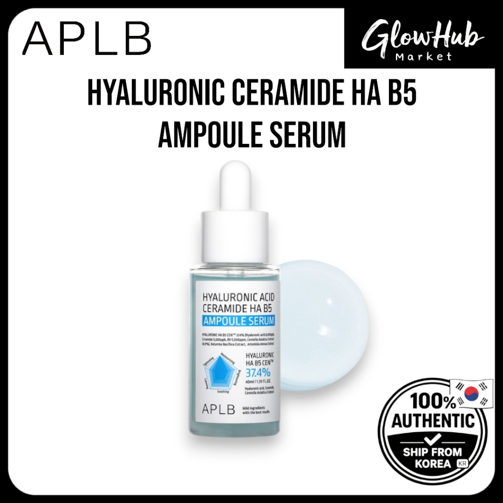 APLB HYALURONIC ACID CERAMIDE HA B5 AMPOULE SERUM 40ml | เซรั่มอับมล