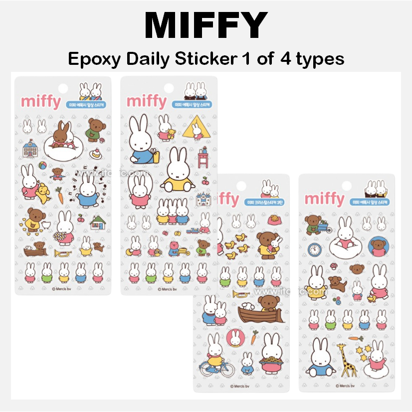 [MIFFY] Miffy Epoxy Daily Sticker 1 ใน 4 แบบ