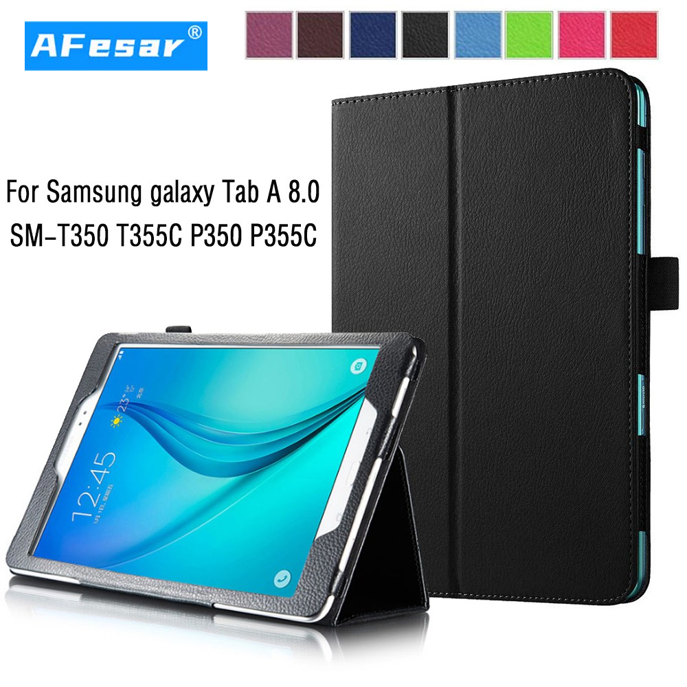 2015 วางจำหน่าย Samsung galaxy Tab A 8.0 SM-T350 T355C P350 P355C แท็บเล็ต Ultra Slim Smart Stand Cover Case