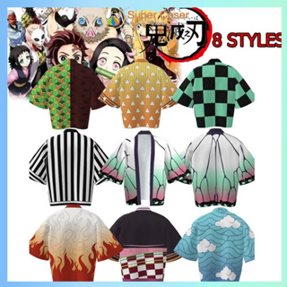 ชุดคอสเพลย์ Anime เสื้อดาบพิฆาตอสูร ชุดชิโนบุ Demon Slayer Kimetsu No Yaiba Cosplay Shinobu Giyuu เสื้อชิโนบ