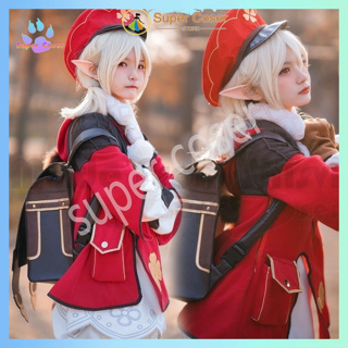 ชุดคอสเพลย์ Klee Game Genshin Impact Klee วิกผมคอสเพลย์ พร้อมหมวกน่ารัก Klee Cosplay Full Costume