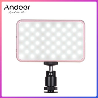 andoer FL-08 โคมไฟ led ขนาดมินิสําหรับใช้ถ่ายภาพในสตูดิโอ 3500 k - 5700 k 96 ชิ้นแบบชาร์จไฟได้