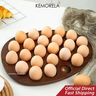 KEMORELA กระถินถาดไข่ ชั้นวางไข่ไม้ ถาด ถาดไข่ ชั้นวางไข่ ตู้ครัว กล่องเก็บของ ตู้เย็น กรอบ ชั้นเก็บตู้เย็น กล่องไข่ ที่เก็บไข่ ลิ้นชักเก็บของ ที่เก็บไข่ กล่องเก็บไข่ ตู้เย็นเก็บไข่ ใช้ได้กับตู้เย็นทั่วๆไป 1ชุดใส่ไข่ได้ 24 ฟอง