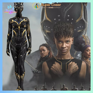 ชุดจั๊มสูทคอสเพลย์ Black Panther Wakanda Forever Marvel Superhero Black Panther Shuri สําหรับผู้หญิง 2022