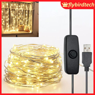 Fly สายไฟหิ่งห้อย Led 120 ดวง USB IP65 กันน้ํา สีขาวอบอุ่น ยาว 12 เมตร สําหรับคริสต์มาส และงานแต่งงาน