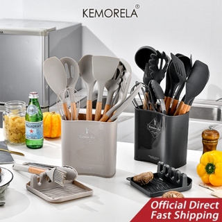 KEMORELA ตะหลิวซิลิโคน เครื่องครัว ทนความร้อน ชุดครัว ขายแยกชิ้น Kitchen set ทัพพี ตะหลิว กระบวย ที่คีบอาหาร ซิลิโคน ชุดครัว ซิลิโคน ทนความร้อน เครื่องครัว ทัพพี ตะหลิว ไม้พาย