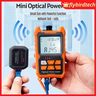 FLY-Portable Mini Fiber Optical Power Meter 8 Wavelengths with LED Light Network Cable Tester FTTH Fiber Optic Cable Tes