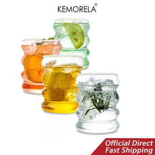 KEMORELA ถ้วยห นอนบอ ลิเกตสูง แก้วลู กฟูก Pyrex ถ้วย น่ารัก ถ้วยนม เรือน ไร้สารตะกั่ วสีทึบเรียบง่าย แก้วน้ำใส เทลงบน ถ้วยกาแฟ