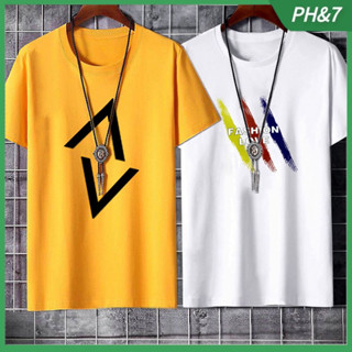 【Flash Sale】เสื้อยืดแขนสั้นคอกลมพิมพ์ลายกราฟฟิคสไตล์เกาหลีแฟชั่นฤดูร้อนสําหรับผู้ชาย