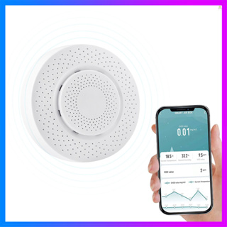 Flt Smart ZigBee เครื่องตรวจจับคุณภาพอากาศ ฟอร์มาลดีไฮด์ CO2 อุณหภูมิ ความชื้น ผ่านแอพ