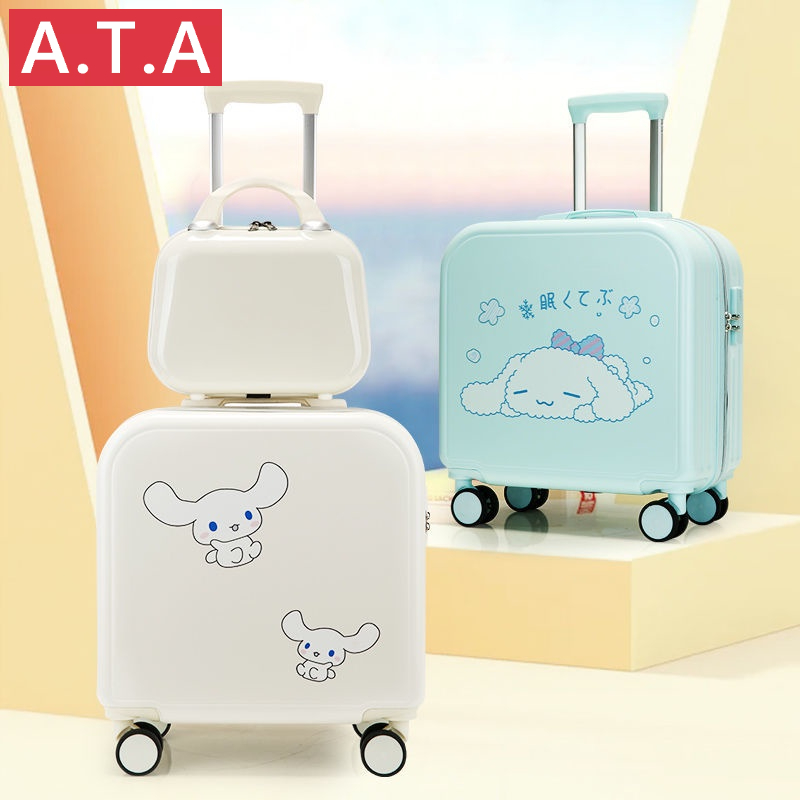A.t.a กระเป๋าเดินทางน่ารักน่ารักมาพร้อมกับกระเป๋าเดินทางขนาดเล็กแข็งแรงทนทานน้ำหนักเบาเดินทาง